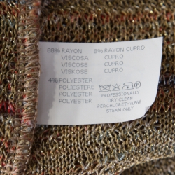 Pre Owned Missoni Multicolor Lurex Knit Long Sleeve Tunic Dress M