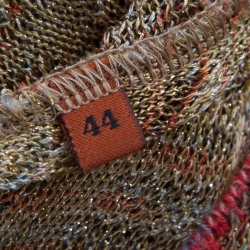 Pre Owned Missoni Multicolor Lurex Knit Long Sleeve Tunic Dress M