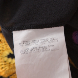 Pre Owned Missoni Multicolor Patterned Perforated Knit Elasticized Waist Wide Leg Pants M