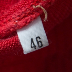 Pre Owned M Missoni Red Stretch Knit Long Sleeve Fit and Flare Dress L