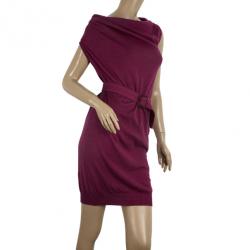 Pre Owned Missoni Cashmere Draped Neck Dress S