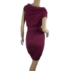 Pre Owned Missoni Cashmere Draped Neck Dress S