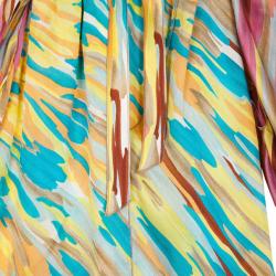 Pre Owned Missoni Collar Tie Silk Top S