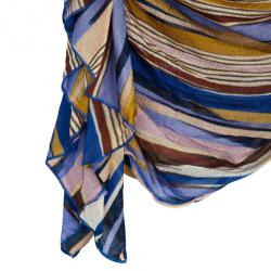 Pre Owned Missoni One Shoulder Ruffle Tunic Top S