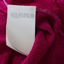 Pre Owned Missoni Pink Lurex Knit Short Sleeve Vanise Lamé Top S