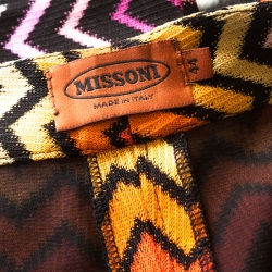 Missoni Multicolor Chevron Pattern Knit Mini Shorts M