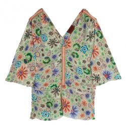 Pre Owned Missoni Floral Print Silk Top L