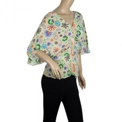 Pre Owned Missoni Floral Print Silk Top L