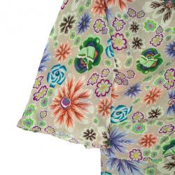 Pre Owned Missoni Floral Print Silk Top L