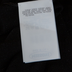 Pre Owned Missoni Black Lurex Knit Front Open Maxi Cardigan L