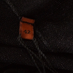 Pre Owned Missoni Black Lurex Knit Front Open Maxi Cardigan L