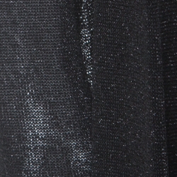 Pre Owned Missoni Black Lurex Knit Front Open Maxi Cardigan L