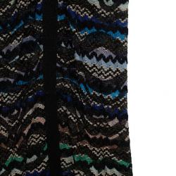 Pre Owned Missoni Metallic Multicolor Open Maxi Cardigan L