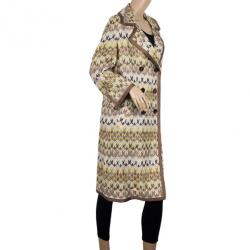 Pre Owned Missoni Multicolor Collar Trench Coat M