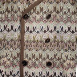 Pre Owned Missoni Multicolor Collar Trench Coat M