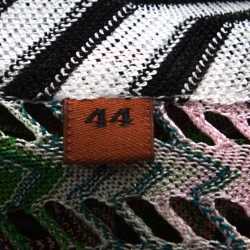 Pre Owned Missoni Multicolor Patterened Knit Perforated Yoke Maxi Kaftan Dress M