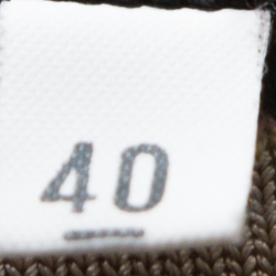 Pre Owned M Missoni Beige & Black Chevron Knit Halterneck Backless Maxi Dress S