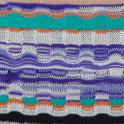 Pre Owned Missoni Multicolor Knit Short Sleeve Mini Dress M 