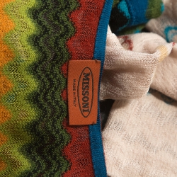 Pre Owned Missoni Multicolor Chevron Knit Top and Cardigan Set M