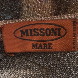 Pre Owned Missoni Mare Multicolor Knit Cover Up Maxi Dress M