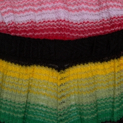 Pre Owned Missoni Multicolor Striped Knit Halterneck Coverup Jumpsuit S 