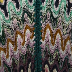 Pre Owned Missoni Mare Multicolor Chevron Patterned Knit Cover Up M