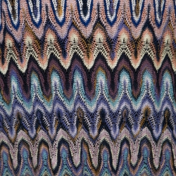 Pre Owned Missoni Mare Multicolor Chevron Knit Front Tie Detail Cover Up L
