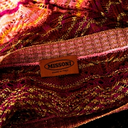 Pre Owned Missoni Metallic Crochet Top M