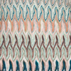 Pre Owned Missoni Multicolor Pointelle Chevron Knit Tunic Dress M