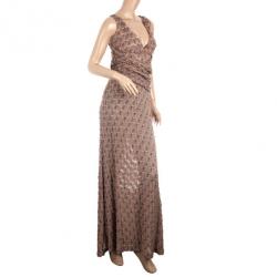 Pre Owned Missoni Multicolor Crochet Gown S