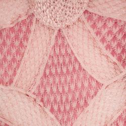 Pre Owned Missoni Pink Long Crochet Dress With Camisole S