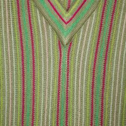 Pre Owned Missoni Multicolored Striped Knit Dress S
