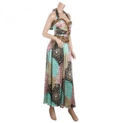 Pre Owned Missoni Silk Multicolor Beaded Detail Dress XS