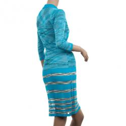 Pre Owned Missoni Blue Striped Dress