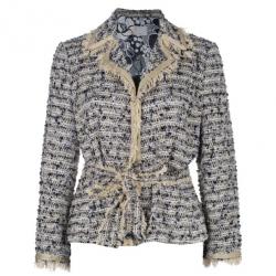 Pre Owned Missoni Multicolor Tweed Belted Jacket M
