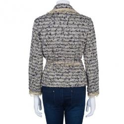 Pre Owned Missoni Multicolor Tweed Belted Jacket M