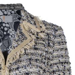 Pre Owned Missoni Multicolor Tweed Belted Jacket M