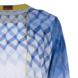 Pre Owned Missoni Multicolor Knit Zig Zag Dress and Cardigan Set M