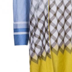 Pre Owned Missoni Multicolor Knit Zig Zag Dress and Cardigan Set M