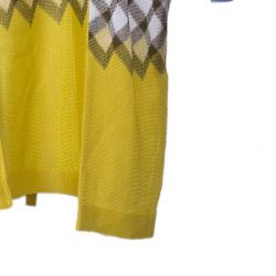 Pre Owned Missoni Multicolor Knit Zig Zag Dress and Cardigan Set M