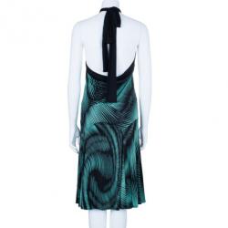 Pre Owned فستان ميزوني مطبوع بحمالة عنق L