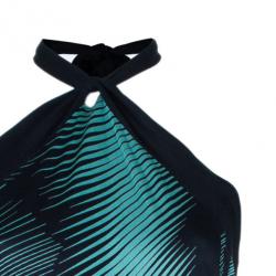 Pre Owned فستان ميزوني مطبوع بحمالة عنق L