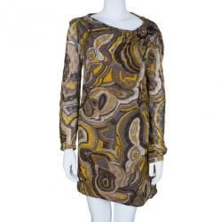 مملوكة مسبقًا Missoni Multicolor Patterned Dress With Stone Embellishment L