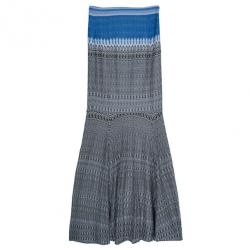 مملوكة مسبقًا S تنورة ميزوني طويلة مغزولة متعددة الألوان