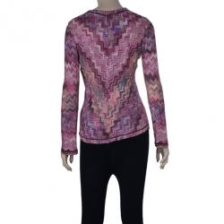 Pre Owned كارديجيان ميزوني وردي زيج زاج مغزول S