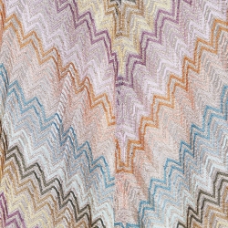 Pre Owned Missoni Multicolor Lurex Knit Fringed Poncho One Size