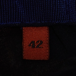 مملوكة مسبقًا Missoni Blue Chevron Knit Wide Flared Pants M