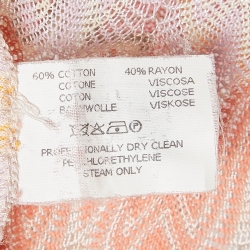 Pre Owned Missoni Multicolor Wave Patterned Knit Mini Dress M