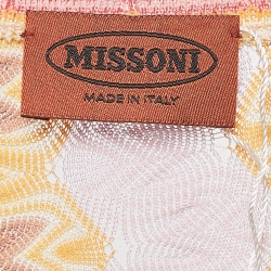 Pre Owned Missoni Multicolor Wave Patterned Knit Mini Dress M