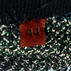 Pre Owned Missoni Multicolor Stripe Lurex Knit Flared Maxi Skirt M